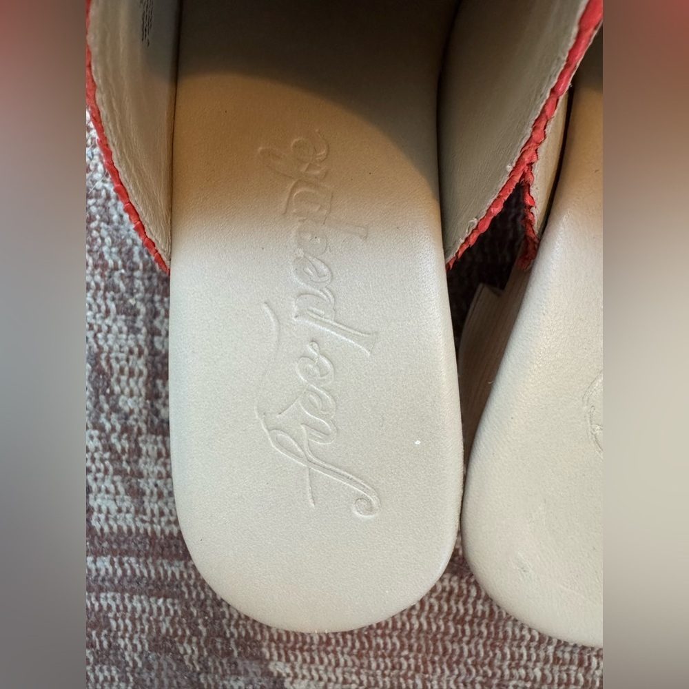 Free People Highland Park Snake Clog in Orange - Picture 6 of 8